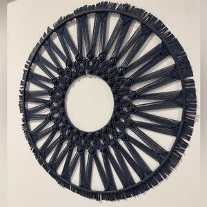 Navy Blue Macrame Wall Art